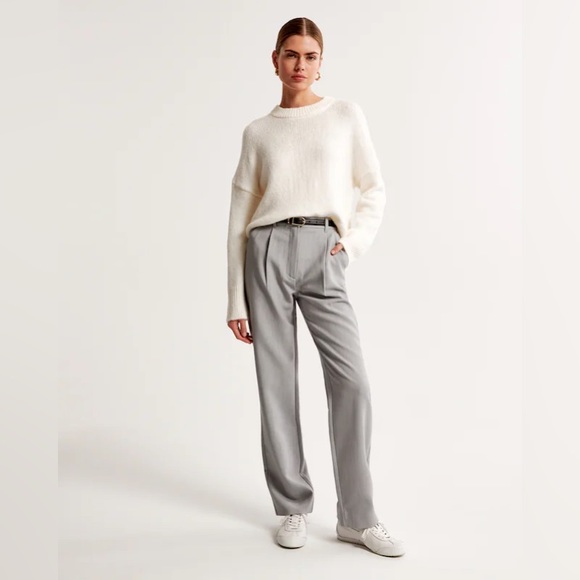 Wedge Crew Sweater - Light Taupe - Large - Picture 6 of 10